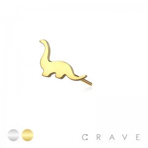 316L SURGICAL STEEL THREADLESS PUSH IN DINOSAUR TOP LABRET